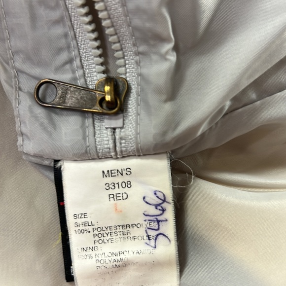 Woolrich Red Windbreaker Hooded Snap Button Jacket - Picture 11 of 11